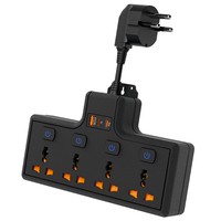 Rallonge électrique universelle avec protection contre les surtensions, multiprise avec USB et type C