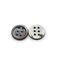 Bouton circulaire personnalisé à motifs en nacre avec bouton en coquille ronde et bord fin Tarot six trous, teinture grise pour cheveux
