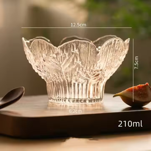 En gros, Bols à dessert en verre jetables en stock et Ensembles de vaisselle, Coupes à glace, Assiettes à fruits vintage pour fêtes et restaurants - Product Image 4