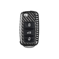 Housse de clé de voiture pour VW MK5 NK6, housse de clé de voiture en Fiber de carbone, housse de clé en t-carbone