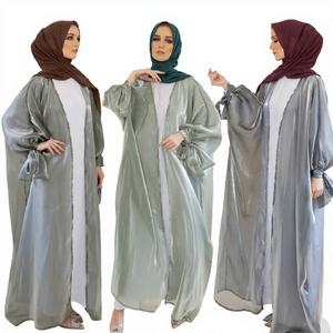 M226 #   Abaya de Boda Musulmana de Oriente Medio, de Poliéster, Larga hasta el Suelo, con Cordones y Lazo, en Seis Colores - Product Image 4