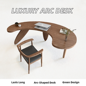 Hiện Đại Sang Trọng Rắn Gỗ Thân Thiện Với Môi Người Ngoài Hành Tinh Máy Tính Bảng Sáng Tạo Ánh Sáng Thiết Kế Arc Bàn Cho Boss Chủ Tịch Bền Phòng Khách - Product Image 3