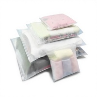 Sacs en plastique pour vêtements, sacs en plastique givrés biodégradables, fermeture éclair, emballage auto-scellant, impression de logo personnalisé