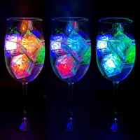 Lampe à glaçons LED multicolores, capteur de liquide, décoration clignotante, cubes lumineux activés par l'eau pour les boissons, accessoires de fête, bar