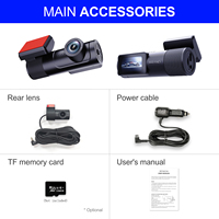Enregistreur de conduite DVR pour voiture avec écran de 1,47 pouce, caméra de tableau de bord sans fil, mini caméra de voiture, tachymètre automobile