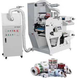 High Speed Automatic Flexo Printing Machine Manufacturers 4 Colors Fabric Label Logo Flexo Printing Press Machine