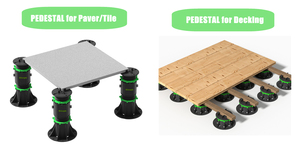 Modern Design Voetstuk Verhoogde Vloer Kunststof Tegels Pp Materiaal Verstelbare Percelen Matte Afwerking Waterbestendig Villa Gebruik - Product Image 3