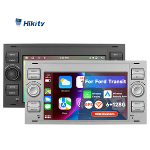 Hikity 6 + 128G 7 "Android Car Stereo per <span class=keywords><strong>Ford</strong></span>/Transit/Fiesta/Focus/Mondeo/Fusion/<span class=keywords><strong>C</strong></span>-<span class=keywords><strong>MAX</strong></span>/S-<span class=keywords><strong>MAX</strong></span> Wireless Carplay/Android <span class=keywords><strong>Auto</strong></span> OEM - Product Image 1