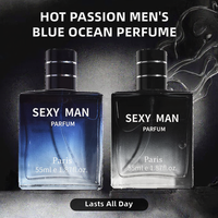 Parfum pour homme Hot Passion 50 ml, senteur boisée, parfum de luxe en spray, parfum frais et envoûtant longue durée pour un usage quotidien