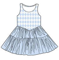 Robe d'été pour enfants, robe à volants sans manches à fleurs vertes, robe évasée pour filles, robe douce et confortable pour tous les jours