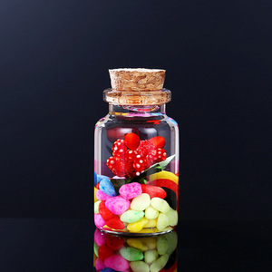 Vendita calda 22mm vetro borosilicato decorativo Mini vetro che desidera bottiglia di vetro zafferano fiala di vetro con sughero - Product Image 6