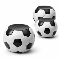 Tabouret de football en fibre de verre personnalisé, chaise créative en forme de ballon pour la décoration de centres commerciaux et bars