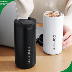 Vaso Térmico de Acero Inoxidable de Doble Pared de 400 ml y 500 ml, Mantiene Bebidas Calientes o Frías, Termo Portátil Aislado, Taza de Viaje para Café, Taza de Oficina - Product Image 1