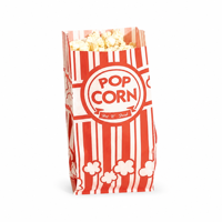 Sacs à Popcorn en Papier Kraft Rouge Écologiques, Anti-Graisse, Jetables, 40 g/m², avec Logo Personnalisé, pour Cinéma, Fêtes et Soirées Film