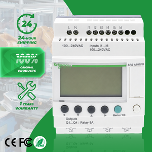 Controlador Lógico Programable Schneider SR2A101FU <span class=keywords><strong>Zelio</strong></span> Logic <span class=keywords><strong>SR2</strong></span> 10 I/O PLC 100-240V AC, Nuevo y Original, Relé Inteligente Compacto - Product Image 1