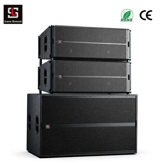 LASE SOUND Dual 21 Inch Active Professional Subwoofer Line Array Speakers PA System 3600W Peak Power