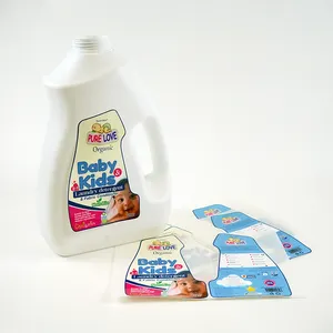 Benutzer definierte wasserdichte Baby-und Kinder produkte Babys Gesundheit und Sicherheit Klebe etiketten unregelmäßige Form Flasche Verpackung Aufkleber