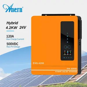 Anern 3.5KW 5.5KW Mppt Solar Power Inverter 24V Dc To 220V Ac Off Grid Tie Mppt Pure Sine Wave Hybrid Solar Inverter
