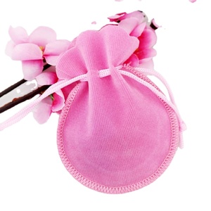 Sac à poussière pour bijoux en velours avec cordon de serrage, taille et forme personnalisées, impression de logo, pour bracelets, colliers, rangement et emballage de cosmétiques - Product Image 1