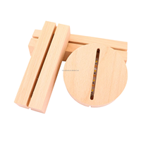 Lampes de nuit LED personnalisées alimentées par USB, présentoir en acrylique 3D en résine laser, socle lumineux en bois ABS pour usage domestique