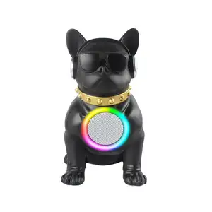 CH-M59 dessin animé chien haut-parleur sans fil avec lumière rvb son stéréo mignon Animal fête cadeau support BT TF FM USB haut-parleur Portable