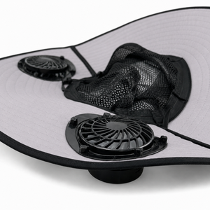 Sombrero de Pescador con Ventilador USB y Energía Solar, Ala Ancha, Resistente a los Rayos UV, para Campismo y Pesca al Aire Libre, Color Verde Militar - Product Image 4