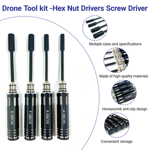 Jeu de tournevis hexagonaux en acier allié pour voiture RC/bateau/<span class=keywords><strong>hélicoptère</strong></span>/drone 4.0/5.5/7.0/8.0mm, couple élevé <span class=keywords><strong>et</strong></span> résistant à l'usure - Product Image 2