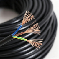Câble d'alimentation flexible RVV 2-10 conducteurs en cuivre pur toronné, isolation PVC, IP65, 300V/220V, pour usage en bâtiment, marque OEM
