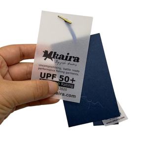 Aangepaste Blauwe Kaart Hangtags Logo Reliëf Matte Afwerking Calquing Papier Pinnen Nylon Koord Voor Kleding Schoenen Anti-Namaak In-Mal - Product Image 5
