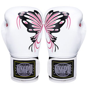 Para GINGPAI, guantes de entrenamiento de lucha profesional, guantes de boxeo de cuero PU gruesos para mujeres y adultos, polvo transpirable - Product Image 2