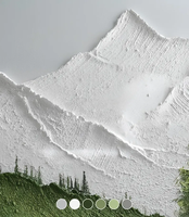 Peinture à l'huile de montagne sur toile Peinture de paysage naturel Texture Art mural Décoration murale de salon personnalisée