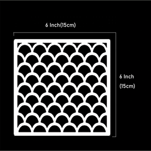 Geometric <strong>Template</strong> 6 X 6 Inch Mandala Stencils for Scrapbooking Cookie Tile Furniture Wall Floor Decor - Product Image 5
