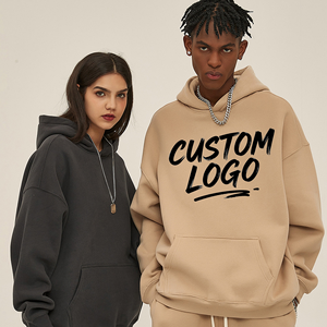 2025 Autumn Winter New Trendy 350g Brand Hoodie Unisex Oversized Thickened Hooded Men's Sports Tracksuits Custom Logo Wholesale - Product Image 1