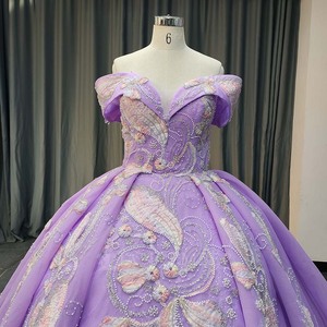 Lsany225 Romantic Purple Quinceanera Evening Gown Elegant Princess <b>Ball</b> Gown With Appliques for Fairytailedances Jancember - Product Image 5