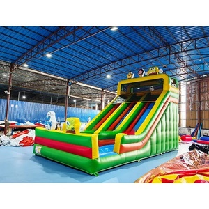 <span class=keywords><strong>Prix</strong></span> d'usine Toboggan gonflable sec coloré à double et triple piste pour enfants et adultes, jeu gonflable d'extérieur pour fêtes estivales - Product Image 2