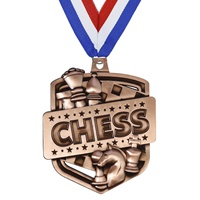 Medallas Deportivas de Ajedrez 3D de Metal Dorado Personalizadas con Láser, Precio Bajo al por Mayor de LY, para Eventos