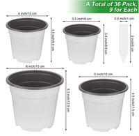 Kit de pot de fleur de jardin en plastique de conception minimaliste pour la décoration de la maison et de la pépinière taille géante pour la plantation de bureau pour les hôtels