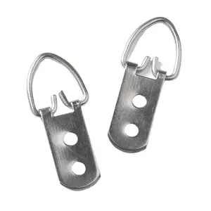 Herrajes Resistentes para Marcos <span class=keywords><strong>de</strong></span> <span class=keywords><strong>Fotos</strong></span>, Gancho <span class=keywords><strong>de</strong></span> Metal Plateado con Doble Orificio, Anillo en D para Colgar Cuadros, Decoración <span class=keywords><strong>de</strong></span> Pared, Arte - Product Image 4