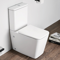 Ensemble WC moderne en céramique de luxe à double chasse, deux pièces, pour hôtels, écologique, à poser au sol