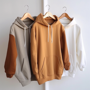 Sudadera con capucha y Sudadera de felpa francesa de algodón 100% de calidad de lujo de peso pesado para hombre, logotipo estampado personalizado, ajuste grueso y de gran tamaño - Product Image 5