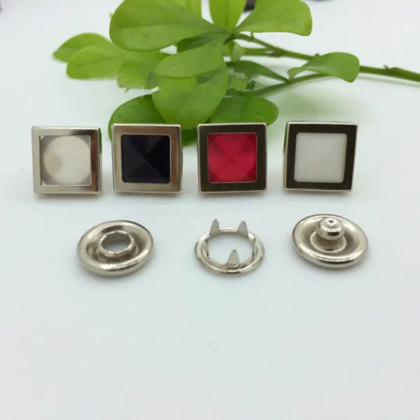 Metal Customized 10mm 9.5mm Press Baby Poppers Pearl Ring Open Nickel Prong Snap Button