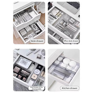 המגירה מצוידת עם תיבת אחסון קוסמטי בפנים, שולחן איפור אקרילי. - Product Image 3