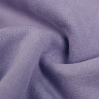 Pantalon plissé ultra large pour homme, violet poudré, taille élastique avec cordon de serrage, en suède brossé, ourlet fendu, logo personnalisé