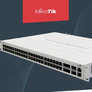 Routeur Cloud MikroTik CRS354-48G-4S+2Q+RM avec 16 ports Gigabit, 4 ports LAN, Wi-Fi double bande 802.11ac/n, RAM DDR4, WPS - Product Image 2