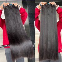 Lot de tissages de cheveux humains vietnamiens vierges bruts naturels de qualité 15A, doublement étirés, cuticules alignées, lisses comme des baguettes, non traités, vente en gros