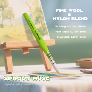 SeamiArt artiste pinceau à manche court laine Nylon mélange cheveux <span class=keywords><strong>aquarelle</strong></span> pinceau pour voyage dessin stylo cadeau de noël - Product Image 2