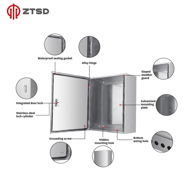 Customized Outdoor Stainless Steel Power Boxes Panel Boards Electrical Junction Metal Box for Power Supply