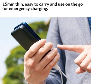 แบตเตอรี่สำรองมือถือ <span class=keywords><strong>Elecom</strong></span> 10000mAh 20W USB PD ชาร์จเร็ว Type-C/USB-A [iPhone/Android] ได้รับการรับรอง PSE สีดำ รุ่น EC-C03BK - Product Image 3