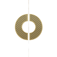 Poignées de porte modernes en bois massif semi-circulaire sculptées en aluminium de style chinois pour doubles portes en verre dans les chambres privées de l'hôtel