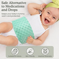 Compresse chauffante aux graines de lin pour soulager les coliques et les gaz chez les nouveau-nés et les nourrissons, ceinture d'emmaillotage pour bébé avec chaleur apaisante